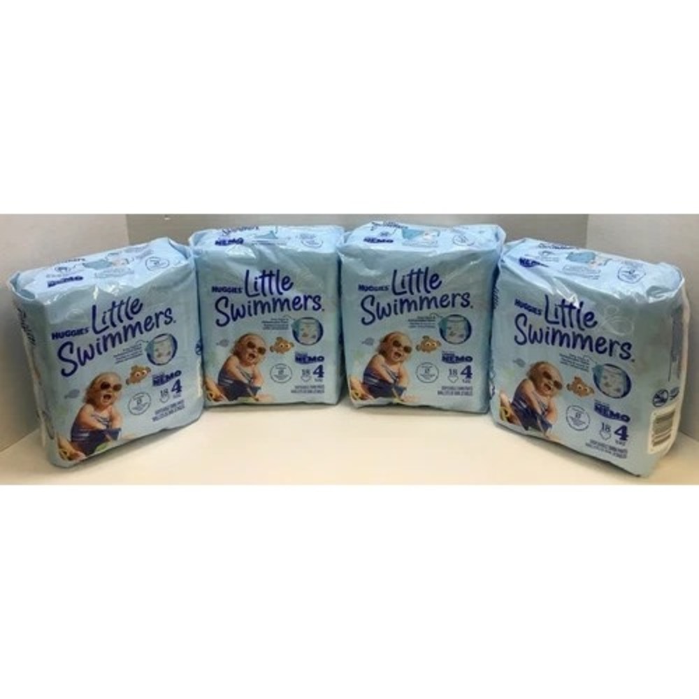 Huggies Little Swimmers Disposable Swim Diapers, Nemo, Size 4 (24-34 Lbs), 72ct
